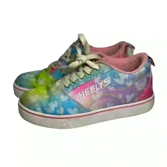 Heelys Other - Heelys Pro 20 Prints HES10334 Tie Dye Rainbow Skate Shoe Sneaker Youth Sz 4 Wo 5